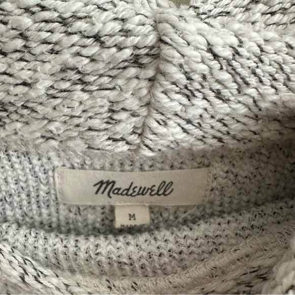 MADEWELL Marled Pullover Top Grey Medium - Picture 6 of 10
